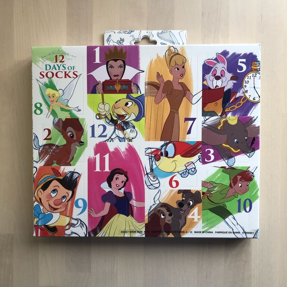 New Disney 12 Days of Socks Box Set